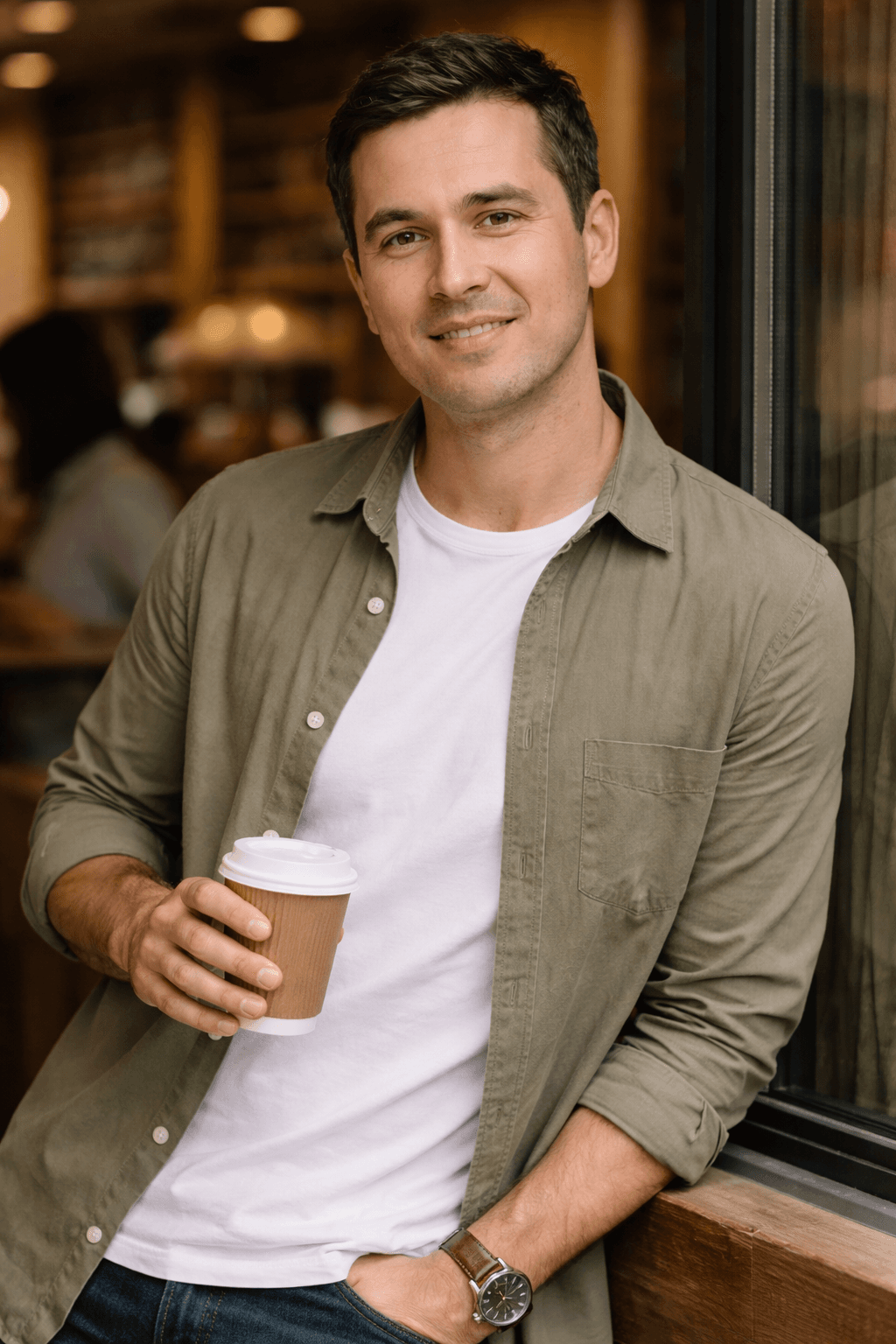 Coffee Shop Candid Warmth